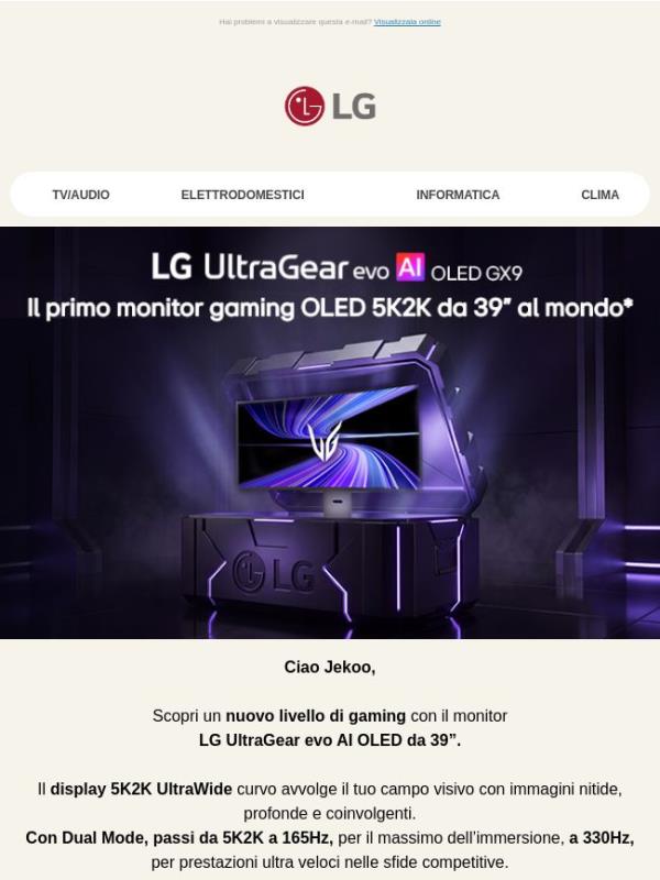 Passa a OLED. Scopri LG UltraGear evo AI 39GX950B
