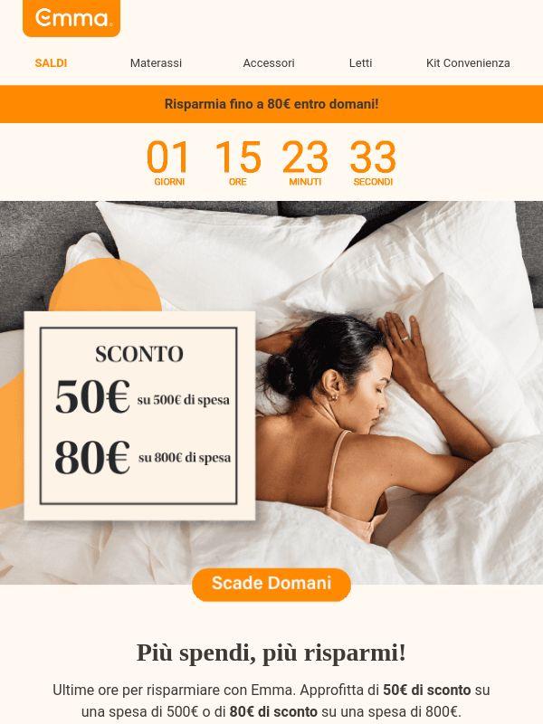 Un'offerta esclusiva per il tuo riposo, fino a 80€ off 🎁