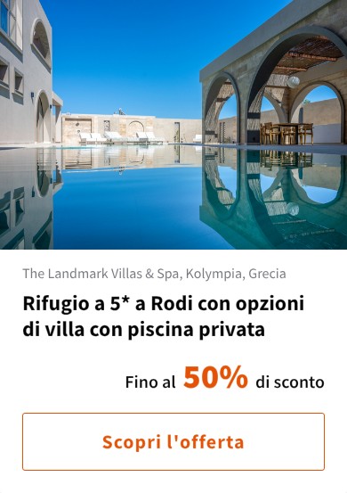 Rifugio a 5* a Rodi con opzioni di villa con piscina privata
