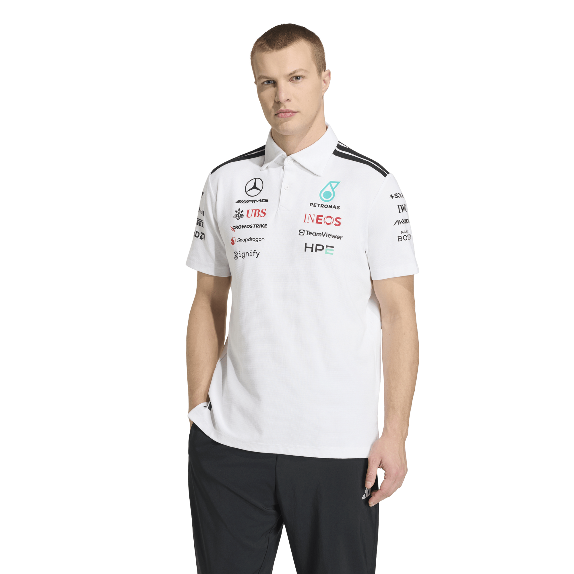 Polo Mercedes AMG Petronas adidas F1 2026 Team - Bianca