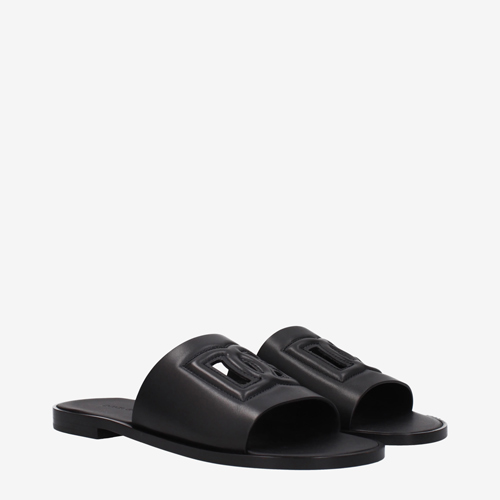 Dolce&Gabbana Slippers and Clogs Men Leather Black