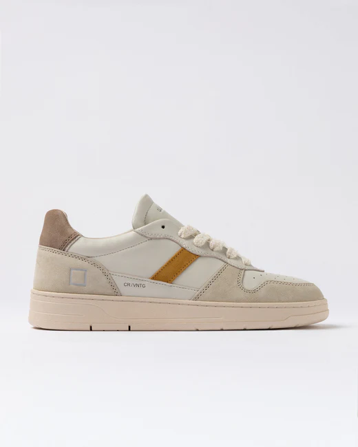 Sneaker Court 2.0 Vintage Calf in Pelle / Beige