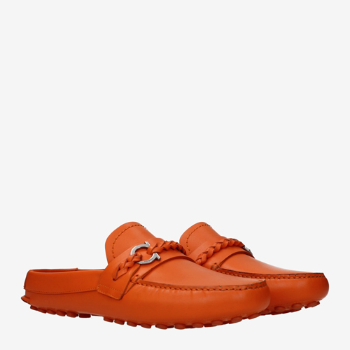 Salvatore Ferragamo Slippers and Clogs Women Leather Orange