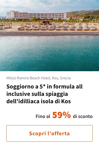 Soggiorno a 5* in formula all inclusive sulla spiaggia dell'idilliaca isola di Kos