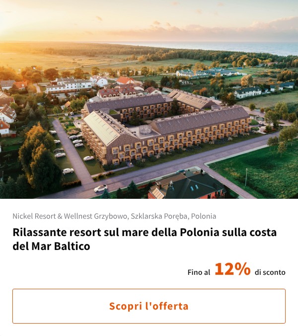 Rilassante resort sul mare della Polonia sulla costa del Mar Baltico