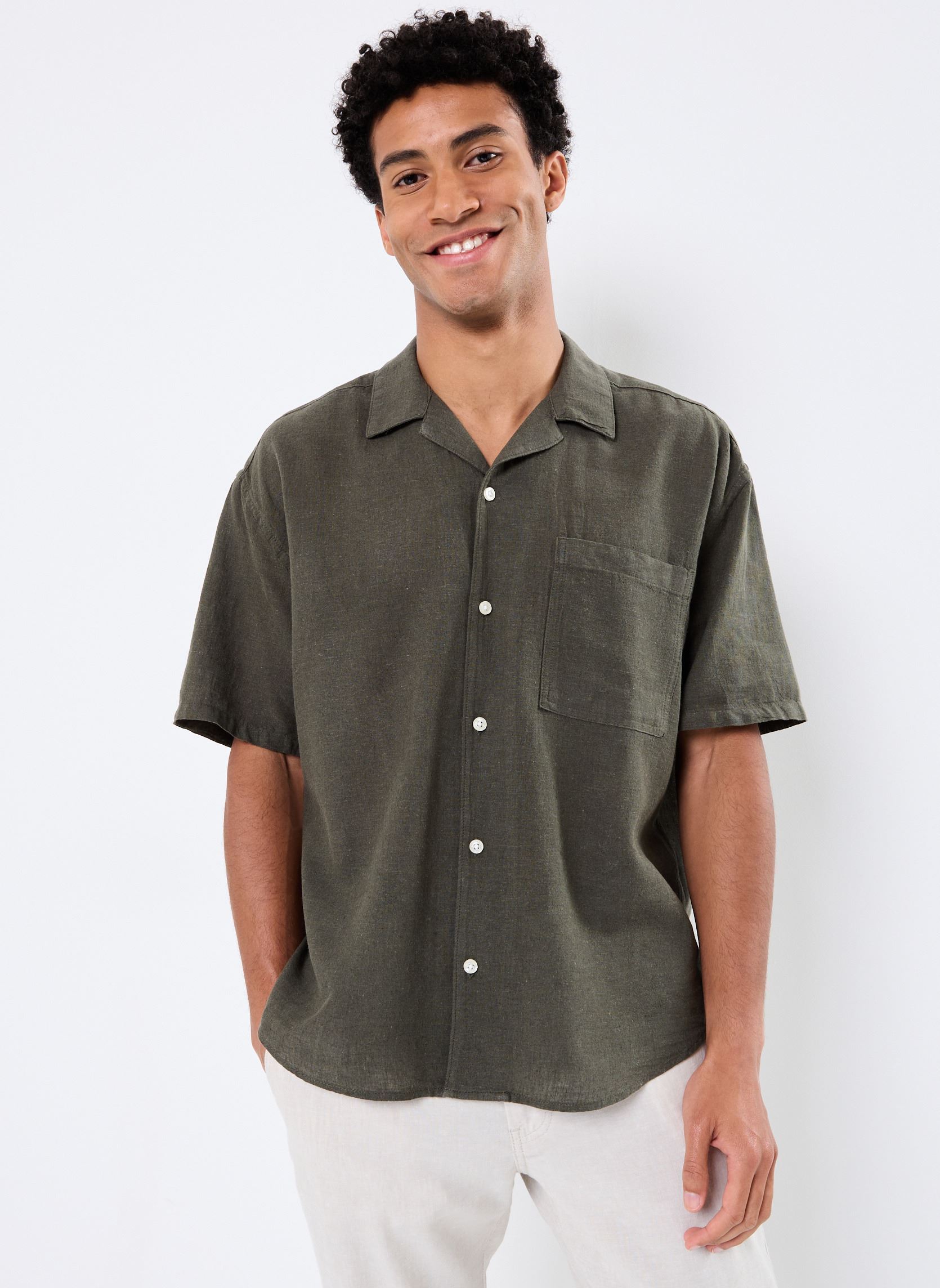Only & Sons Chemises ONSCAIDEN LIFE RELAX RESORT 1PKT NOOS homme vert