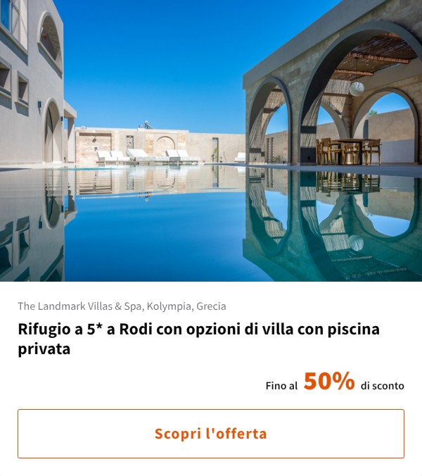 Rifugio a 5* a Rodi con opzioni di villa con piscina privata