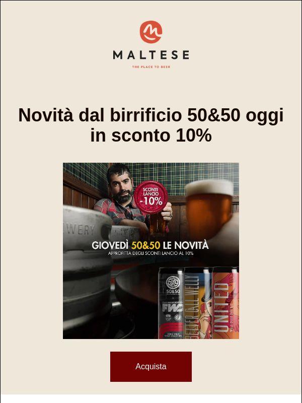 Novità del Birrificio 50&50 in sconto lancio del 10% da non perdere 🍺