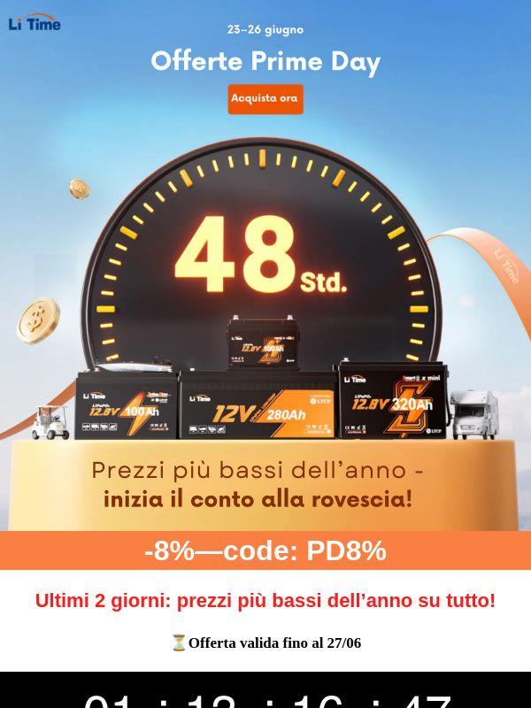 ⏰Il Prime Day sta per finire! Ultimi 2 giorni: prezzi più bassi dell’anno su tutto🔥