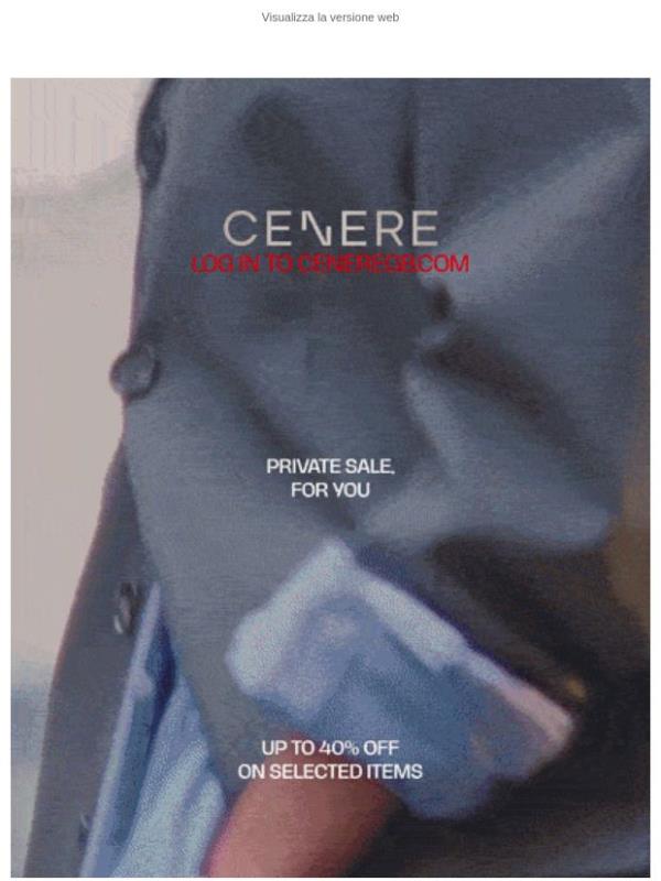 Private Sale: ultimi giorni UP TO 40% OFF