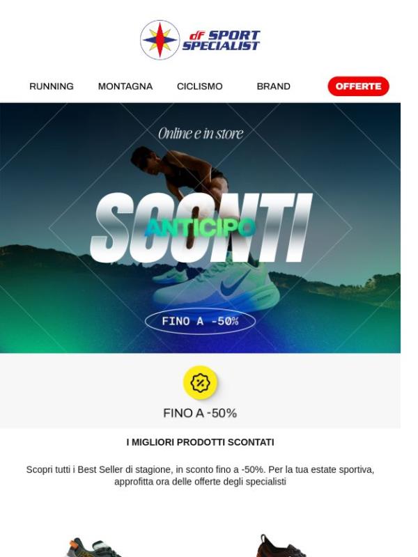 Sconti Anticipati fino a -50%