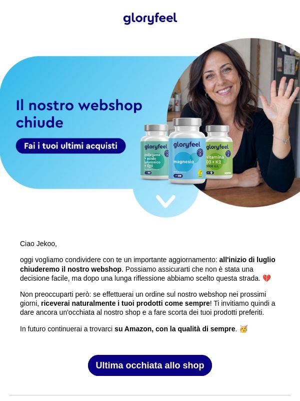 🚨 Importanti novità: il nostro webshop chiuderà la prossima settimana