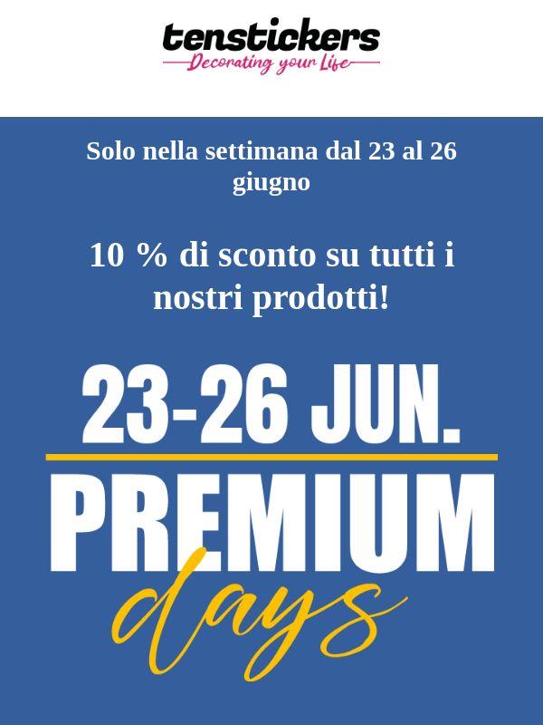 Ultimi giorni! Sconto extra 10 % su Tenstickers PREMIUM DAYS