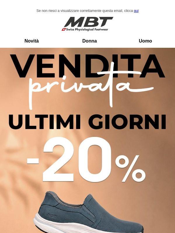 Il tuo -20% termina questa domenica