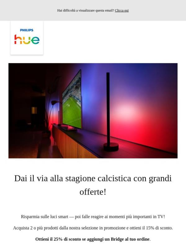 Fino al -15% sulle luci smart
