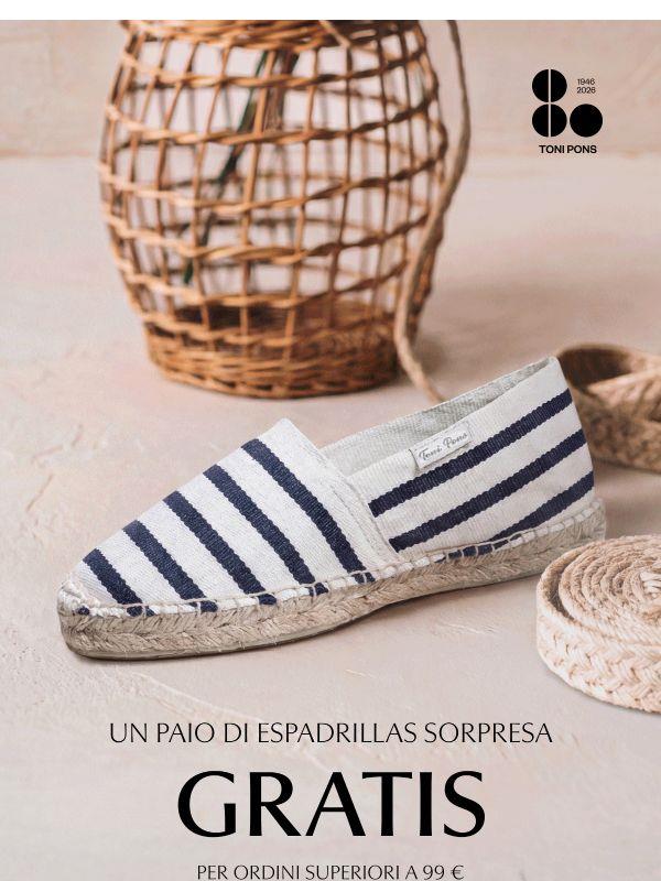 Un paio di espadrillas GRATIS per ordini superiori a 99 € 🎁