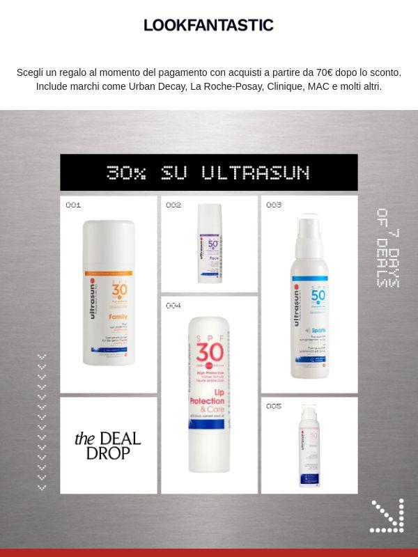 Sole, mare e Ultrasun: ora al -30% + 5% EXTRA