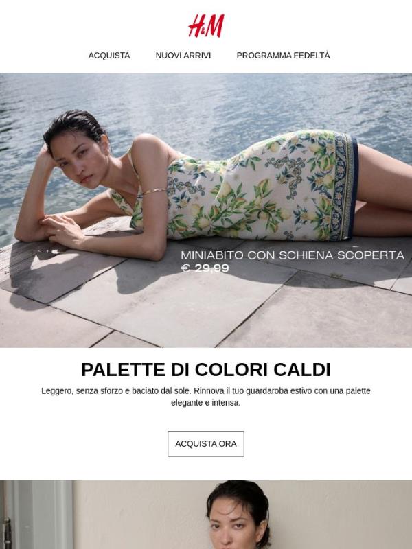 Palette di colori caldi