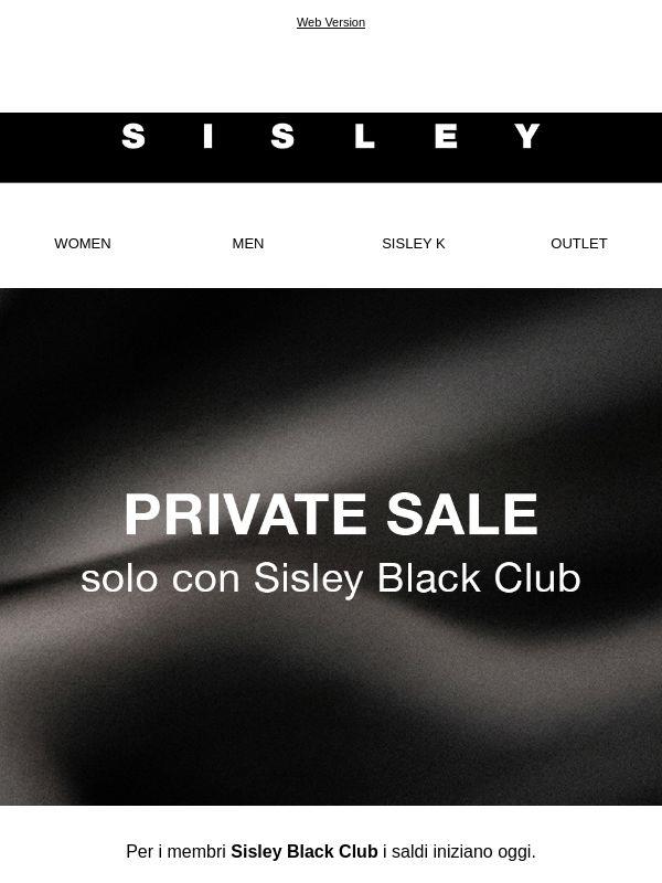 Iniziano i Pre Saldi per i membri Sisley Black Club
