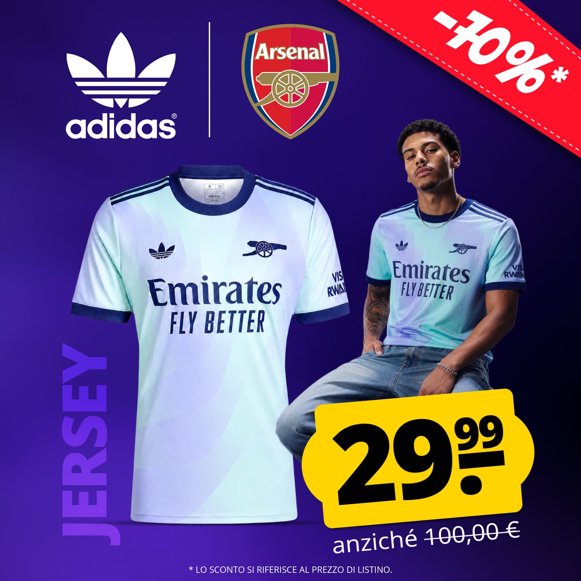 Arsenal London FC adidas Originali Uomo Maglia third IZ0114