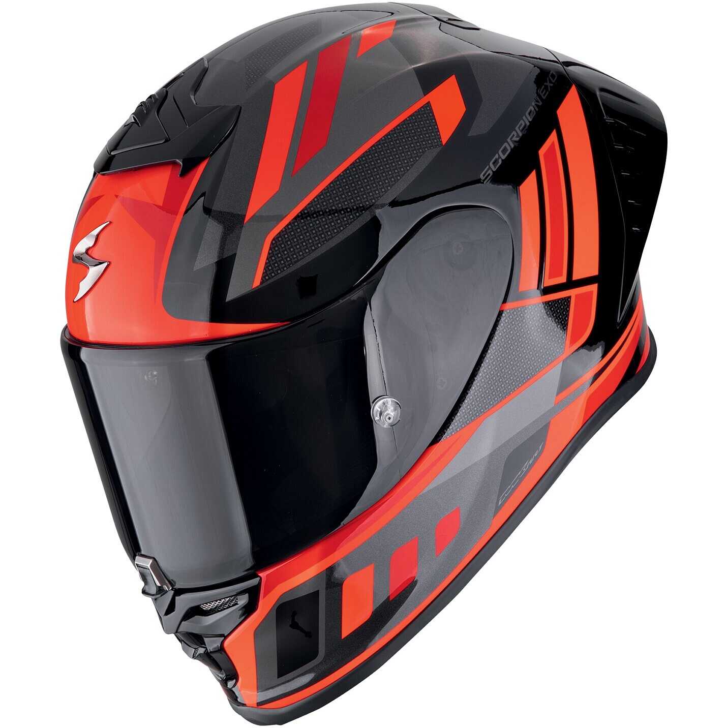 Casco Integrale Scorpion EXO-R1 Evo II Air Vital Nero Argento Rosso