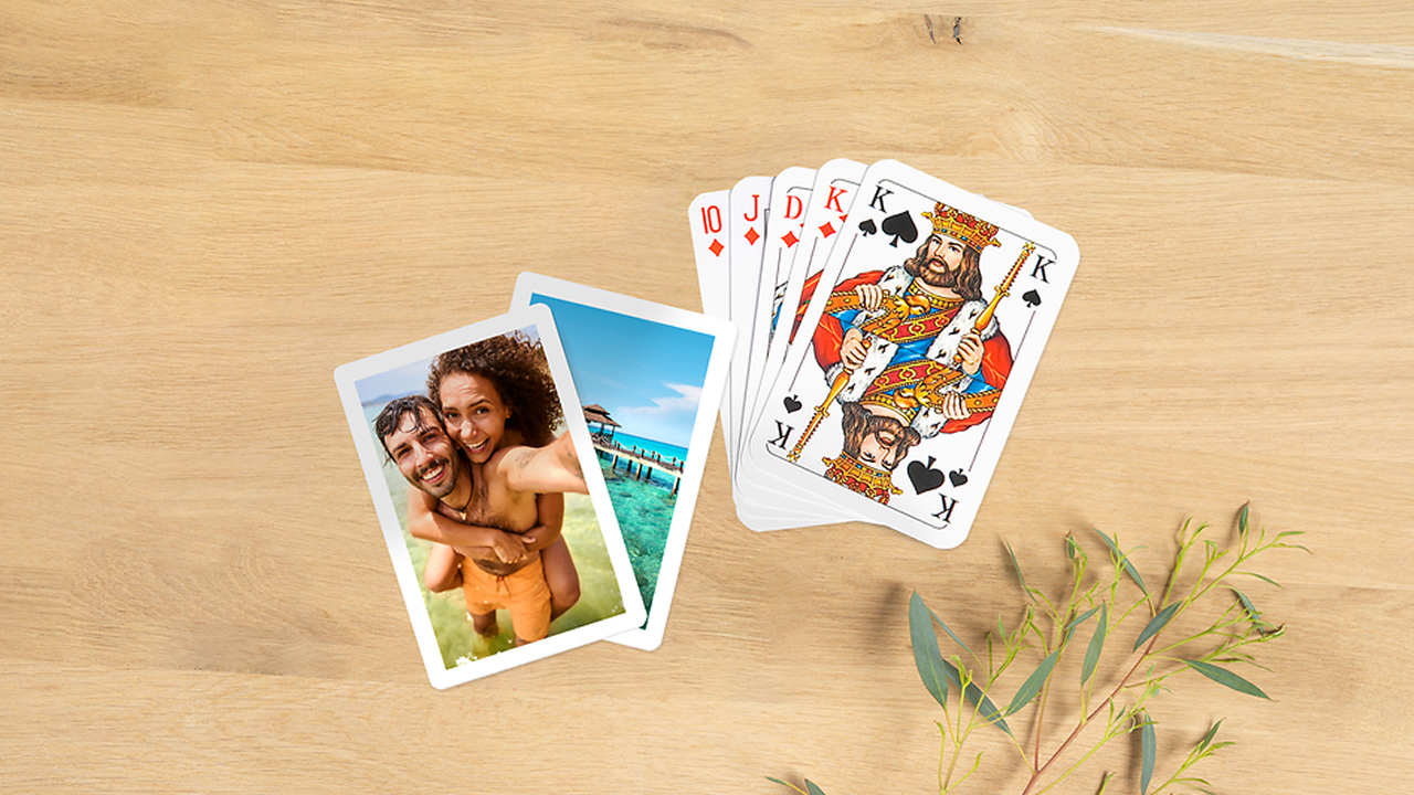 Carte da gioco personalizzate con foto delle vacanze estive