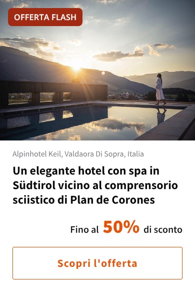 Un elegante hotel con spa in Südtirol vicino al comprensorio sciistico di Plan de Corones
