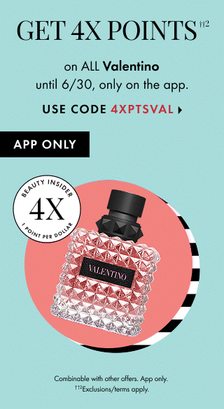 Get 4X Points on All Valentino