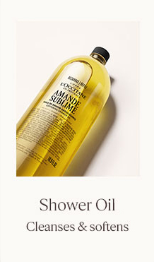 SHOWER OIL CLEANSES AND SOFTENS