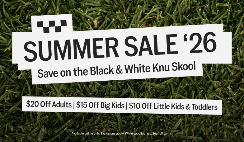 Summmer Sale '26. Save on the black & white knu skool