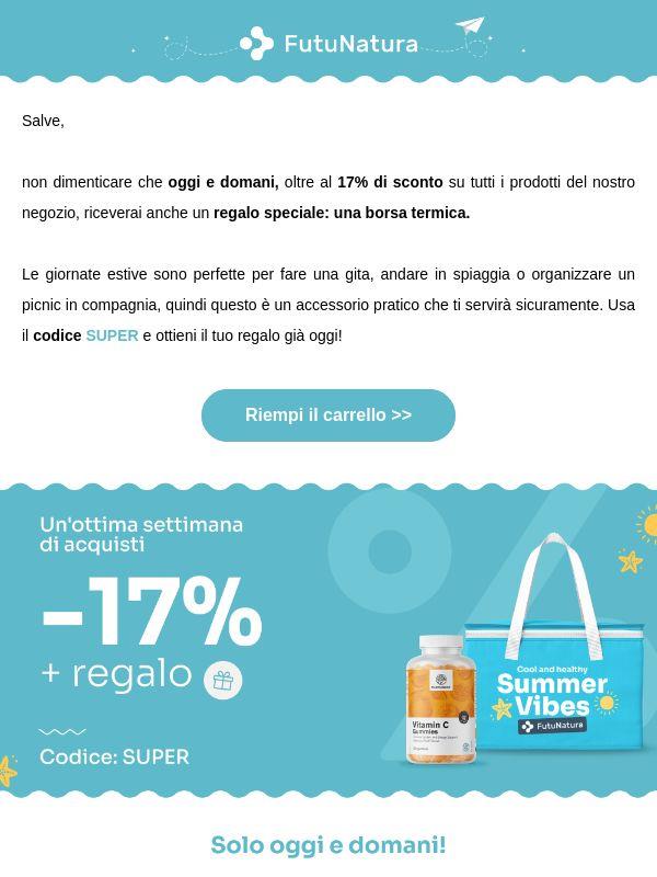 17% di sconto + regalo = felicità 🤗