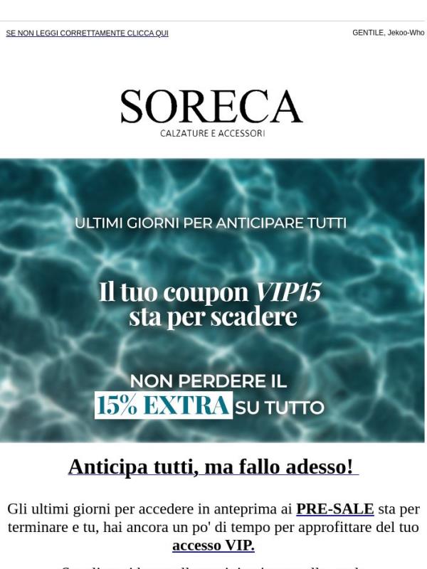 Il tuo 15% extra sta per scadere...