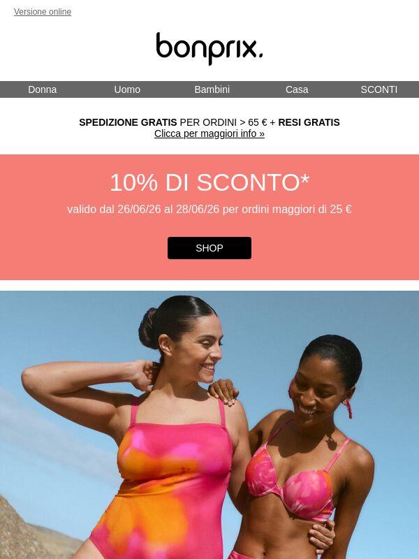 Approfitta del 10% di sconto! ☀️