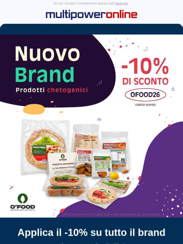 💥Nuovo brand: O'Food Prodotti cheto! -10% 🤩