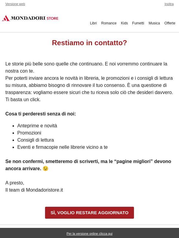 Abbiamo aggiornato la Privacy: conferma le tue preferenze in 10 secondi