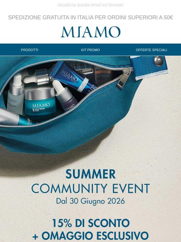 Arrivano i saldi estivi Miamo: vantaggi esclusivi per la Community 💙