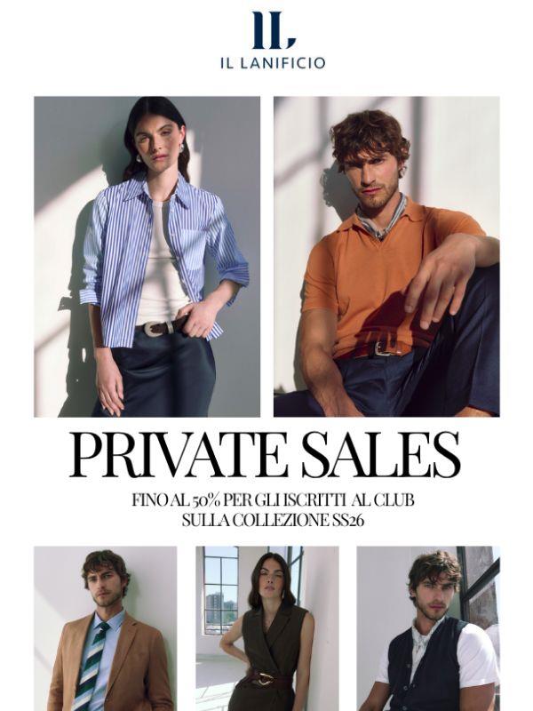 Ultimi giorni di private sales fino al 50%