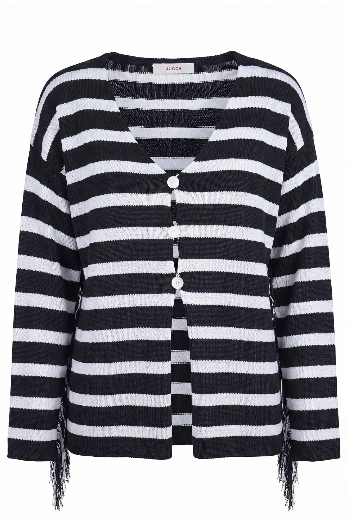 Jucca - Cardigan - 471733 - Bianco/Nero - S / Bianco/Nero