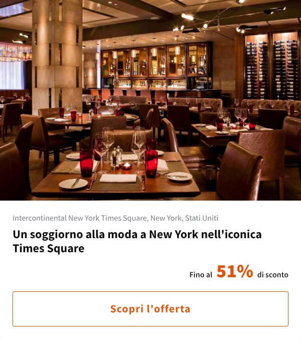 Un soggiorno alla moda a New York nell'iconica Times Square