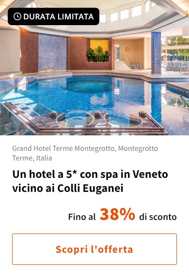 Un hotel a 5* con spa in Veneto vicino ai Colli Euganei