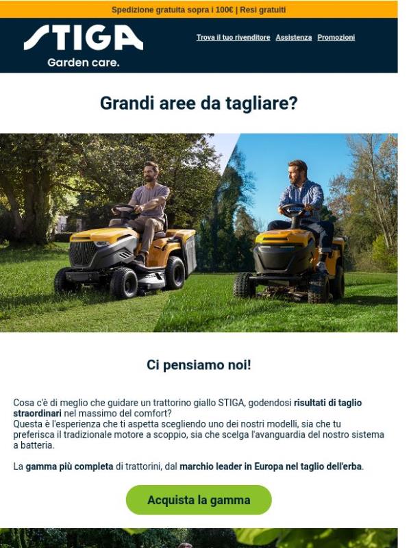 Scopri la nostra gamma di trattorini 🌱