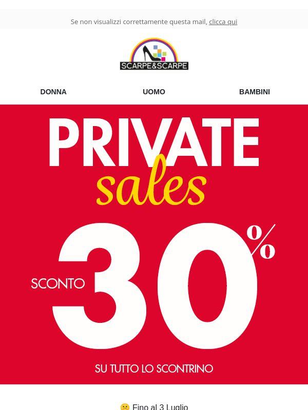 Anteprima Saldi 🔥 -30% SU TUTTO!