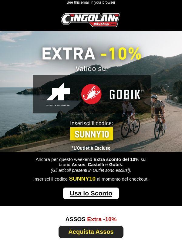 Sta per terminare⌛EXTRA -10% ASSOS, GOBIK, CASTELLI