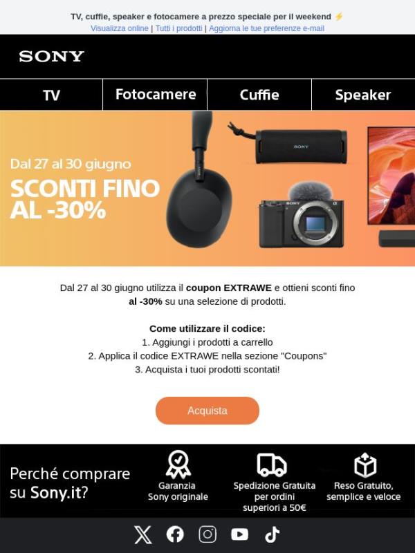 Weekend fino al -30%⭐: approfitta delle offerte su una selezione di prodotti