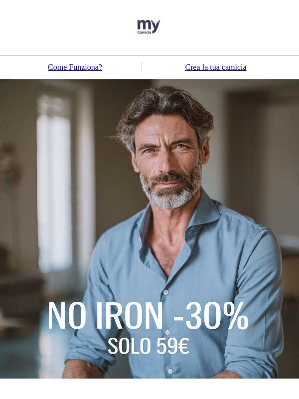 La camicia che non stiri mai. -30% di sconto