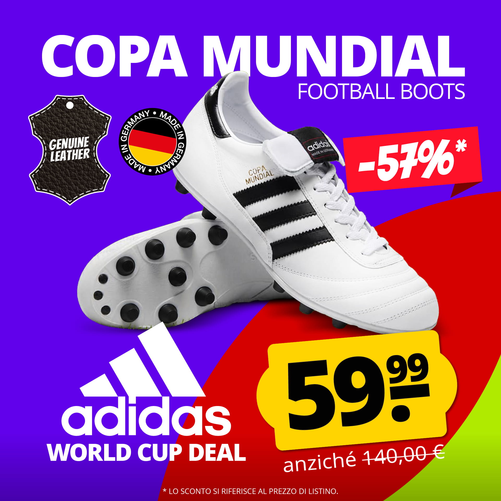 adidas copa mundial fg scarpe da calcio in pelle di canguro