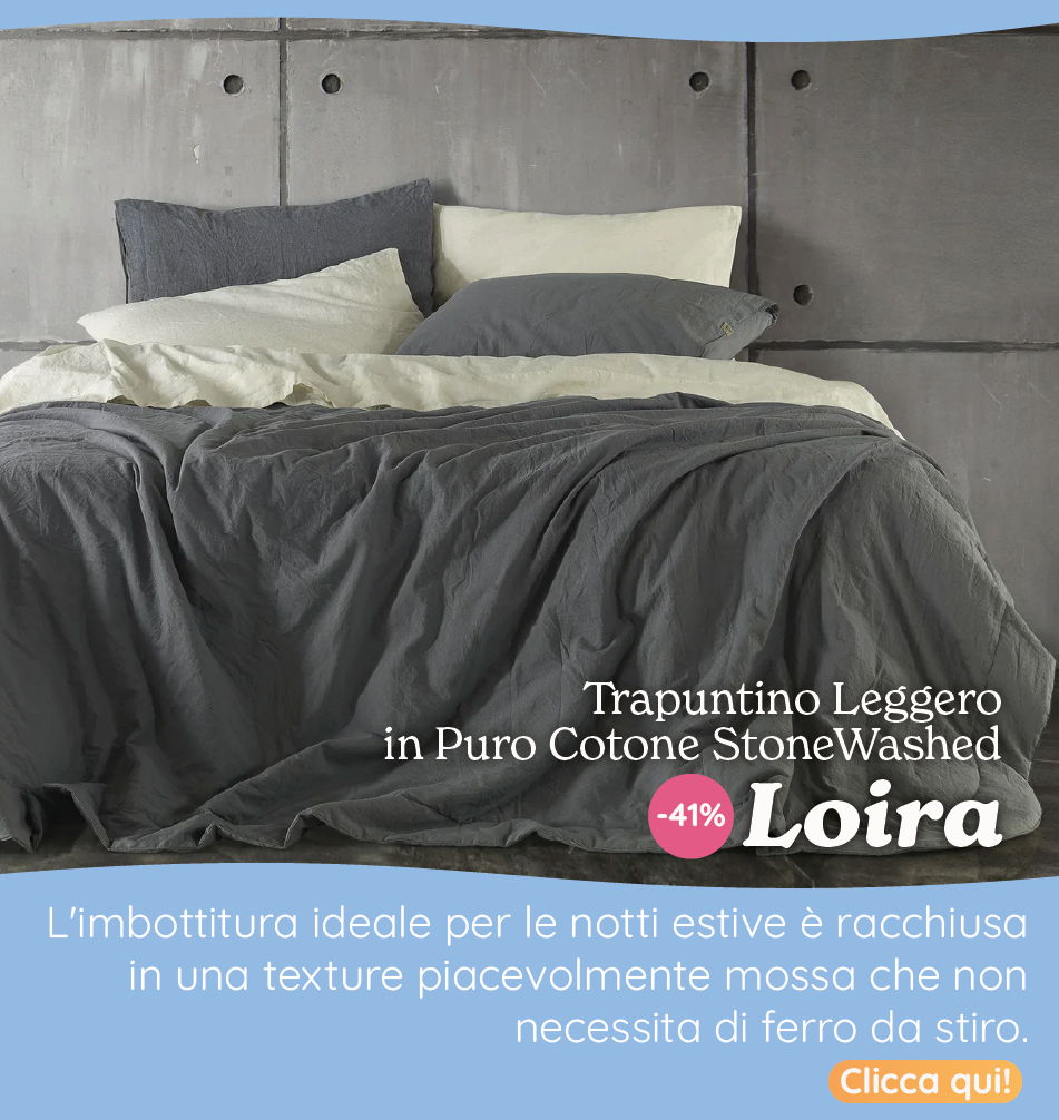 Trapuntino Leggero Puro Cotone StoneWashed NO Stiro - Loira