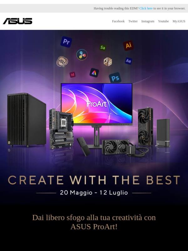 Dai libero sfogo alla tua creatività con ASUS ProArt! ✨