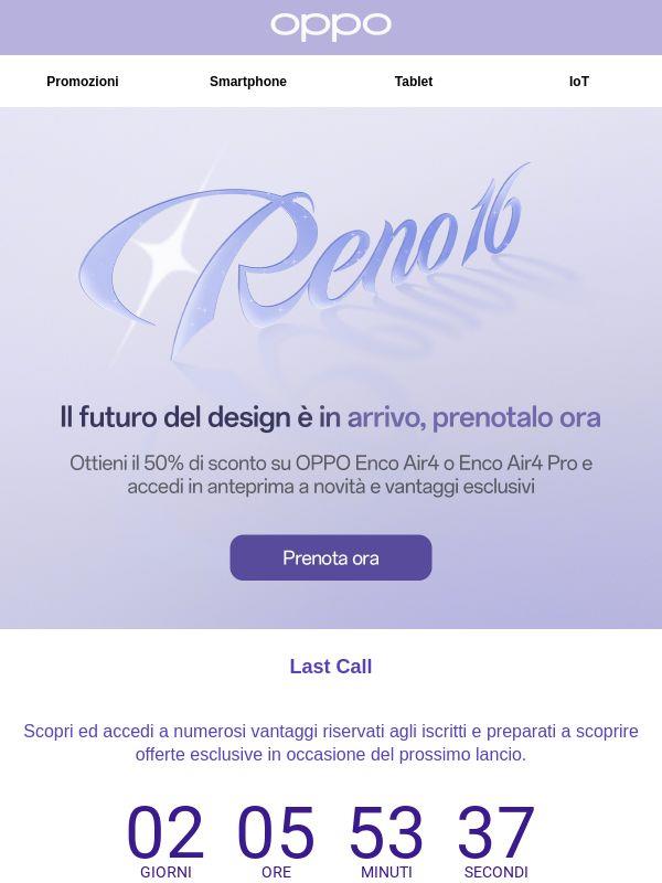OPPO Reno16 Series sta arrivando: accedi ora a vantaggi esclusivi!