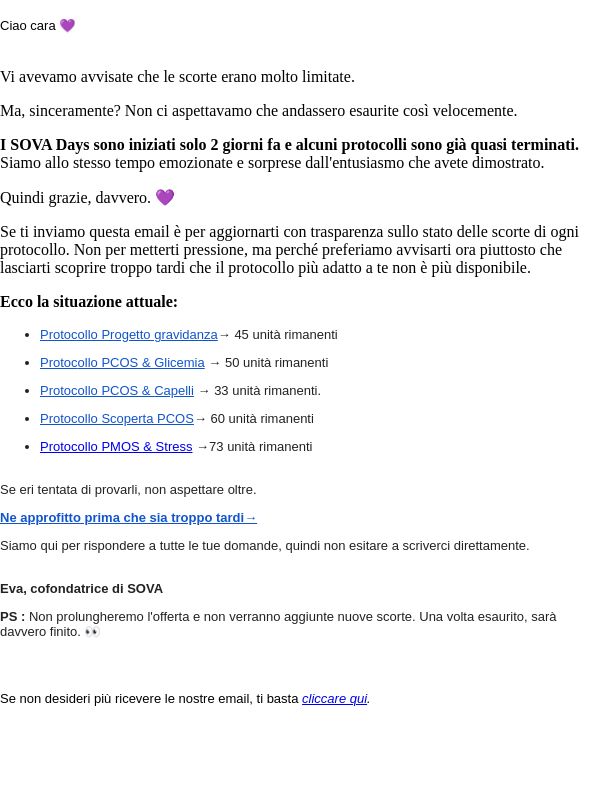 Importante: disponibilità limitata